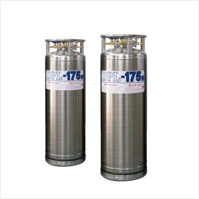 Vertical type welded insulated liquid gas dewar